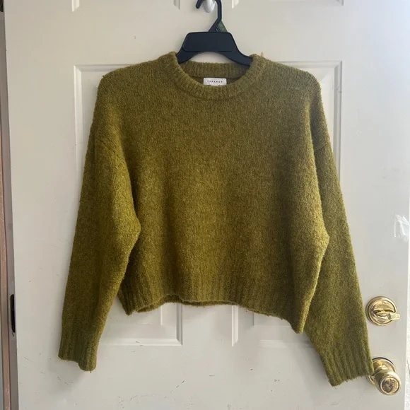 Topshop Mustard Crew Neck Sweater - Picture 2 of 13